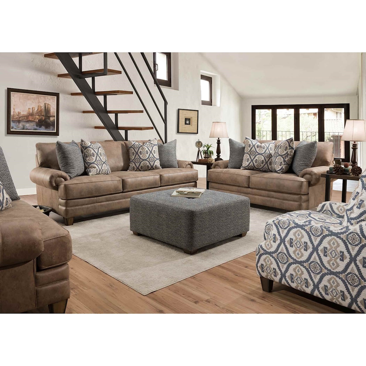 Franklin 957 Sicily Stationary Loveseat