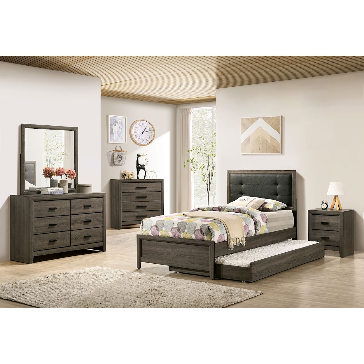 Furniture of America - FOA Roanne 4 Pc. Twin Bedroom Set