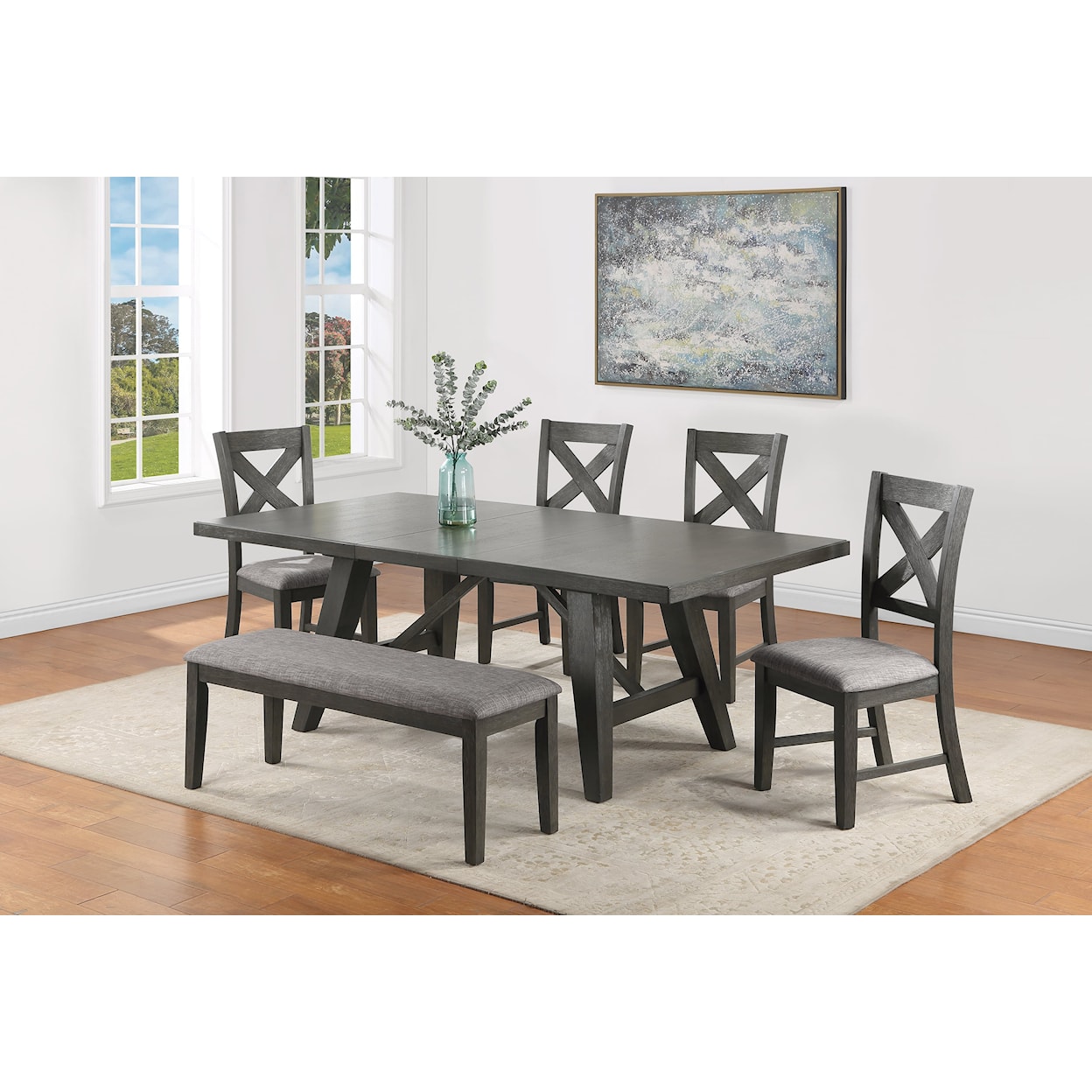 Crown Mark Rufus 6-Piece Dining Set