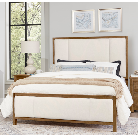 Queen Upholstered Panel Bed