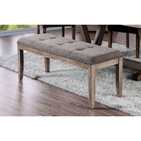 Rustic Dining Bench with Nailhead Trim