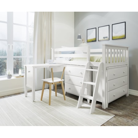 Windsor Youth Twin Loft Bed w/Dresser's