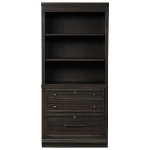 Transitional 2-Piece Hutch & Cabinet Set with Adjustable Shelves