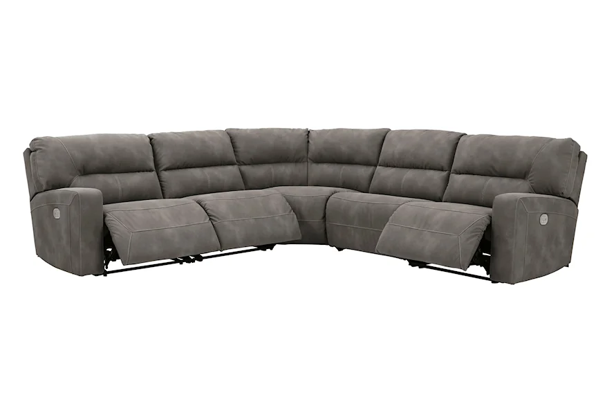Next-Gen DuraPella 5-Piece Power Reclining Sectional by Signature Design by Ashley at Furniture Fair - North Carolina