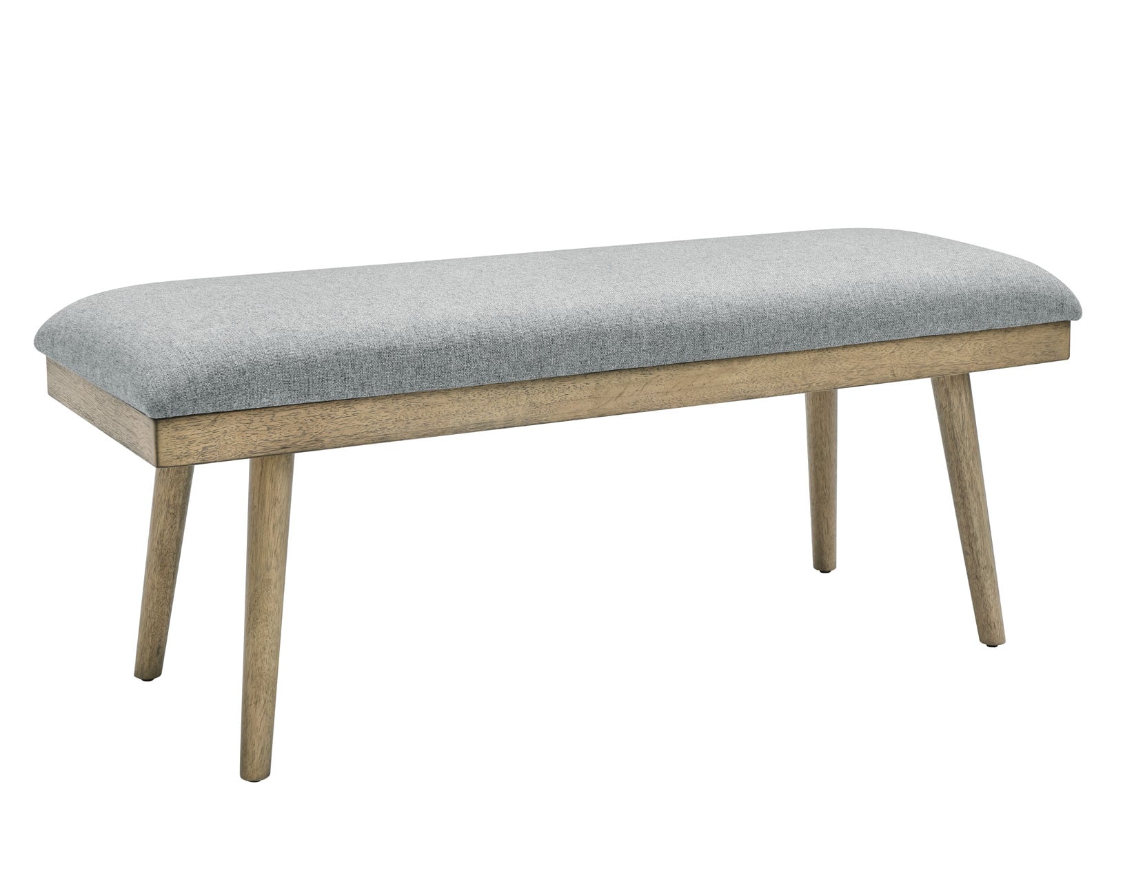 Gray Polyester Dining Bench