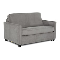 California Contemporary Twin Sofabed with Tapered Wooden Leg