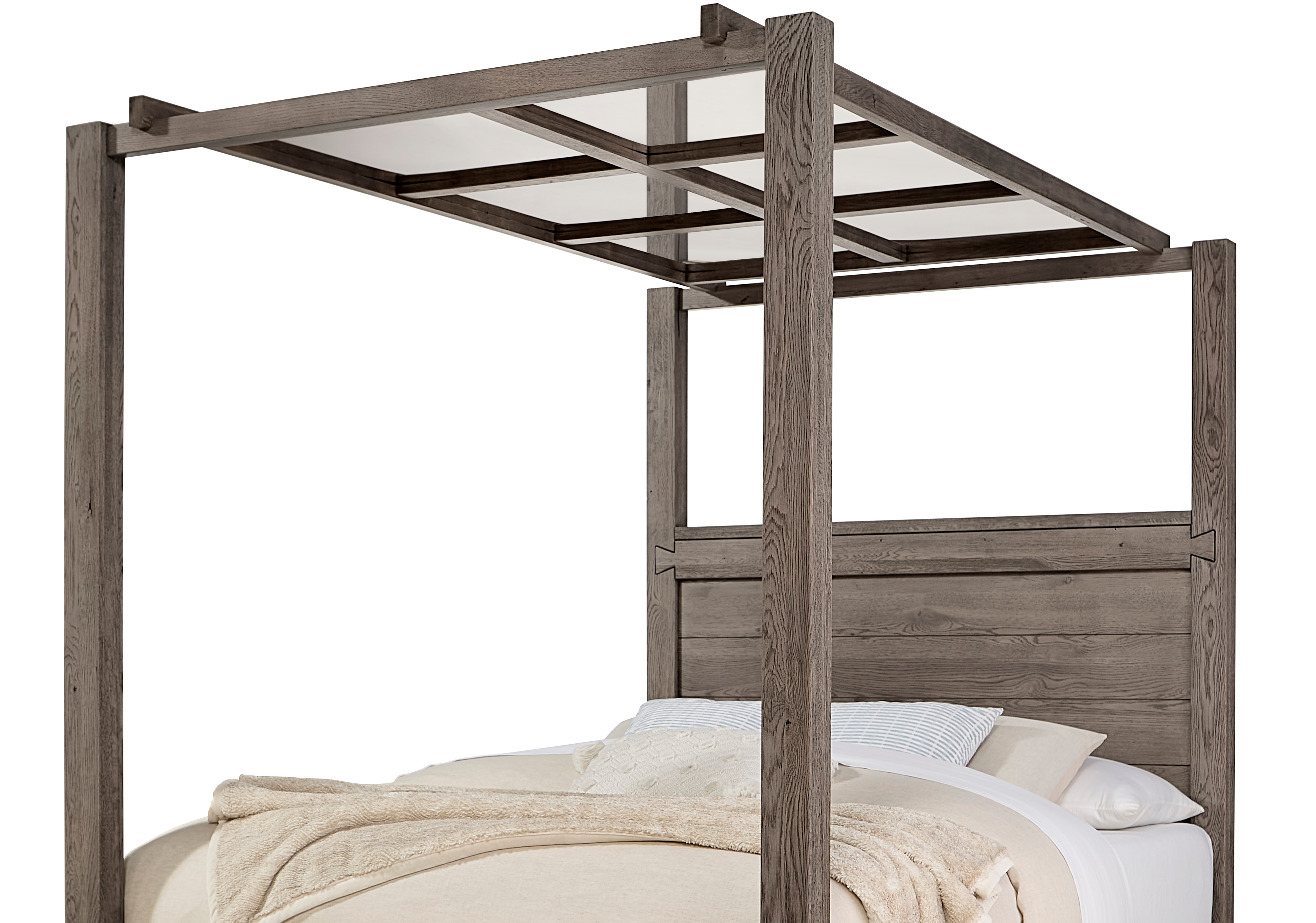 Vaughan-Bassett Dovetail King Canopy Bed
