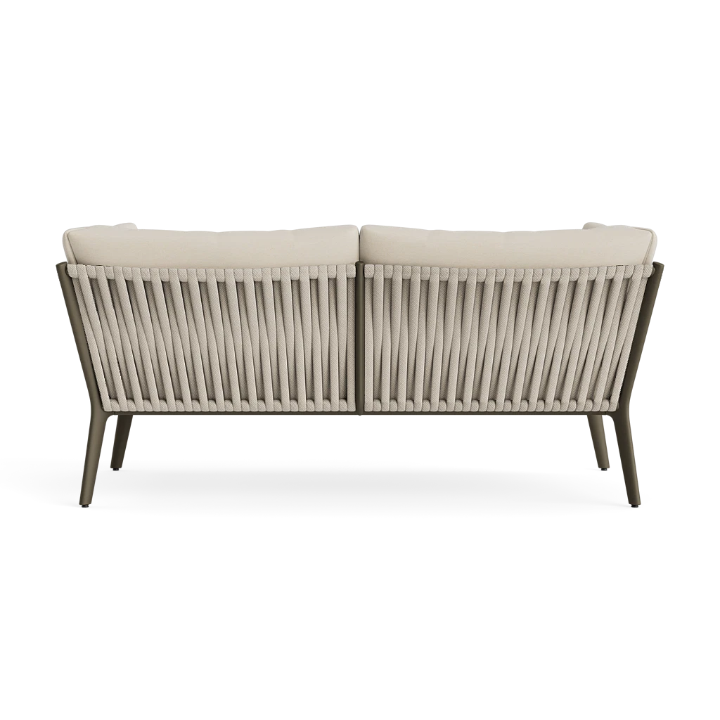 Cushioned Rope-Back Club Loveseat