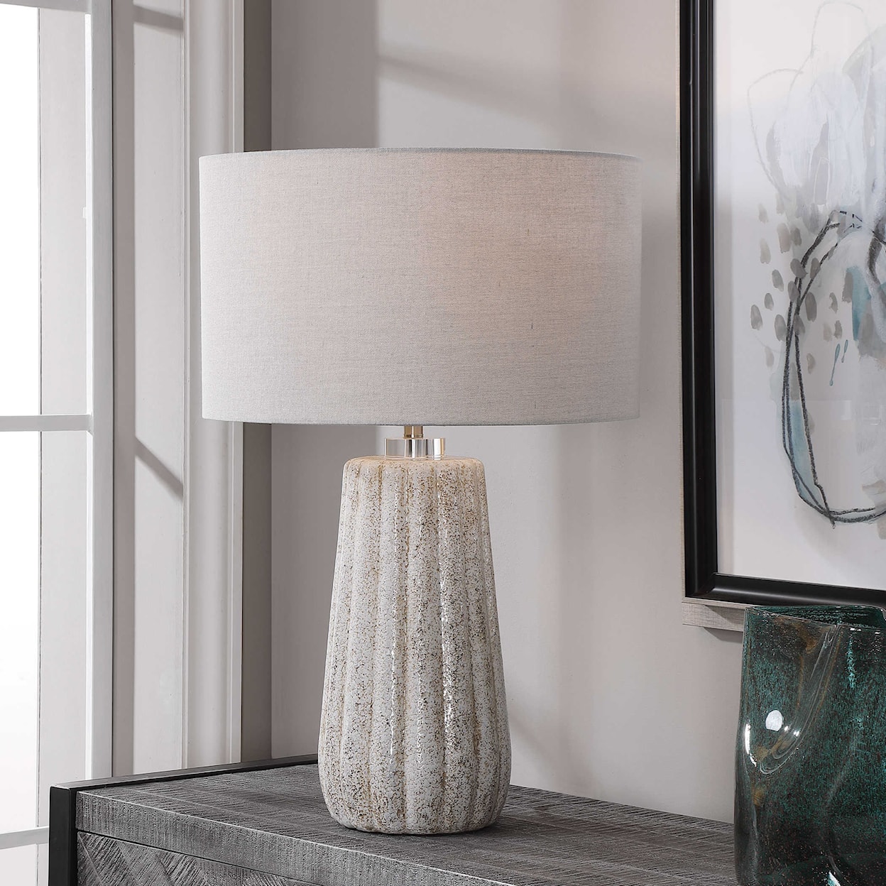 Uttermost Table Lamps Stone-Ivory Table Lamp