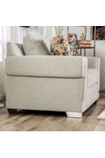 Furniture of America Emely Transitional Loveseat with Block Arms
