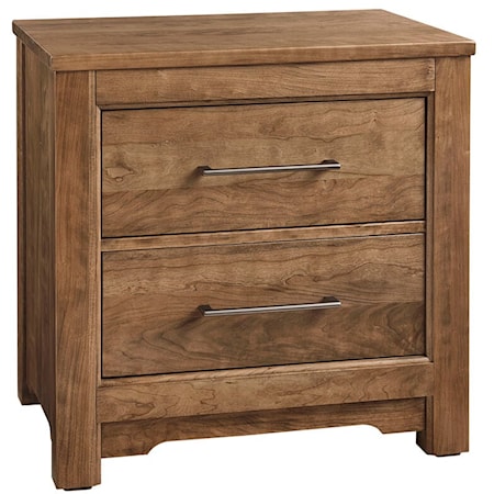 Rustic 2-Drawer Nightstand