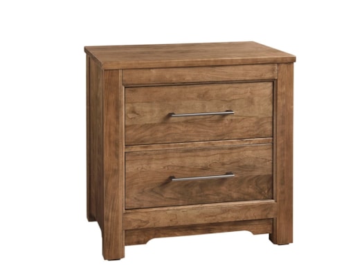 Transitional 2-Drawer Nightstand with English Dovetail Construction
