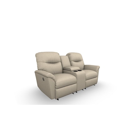 Power Rocking Reclining Console Loveseat