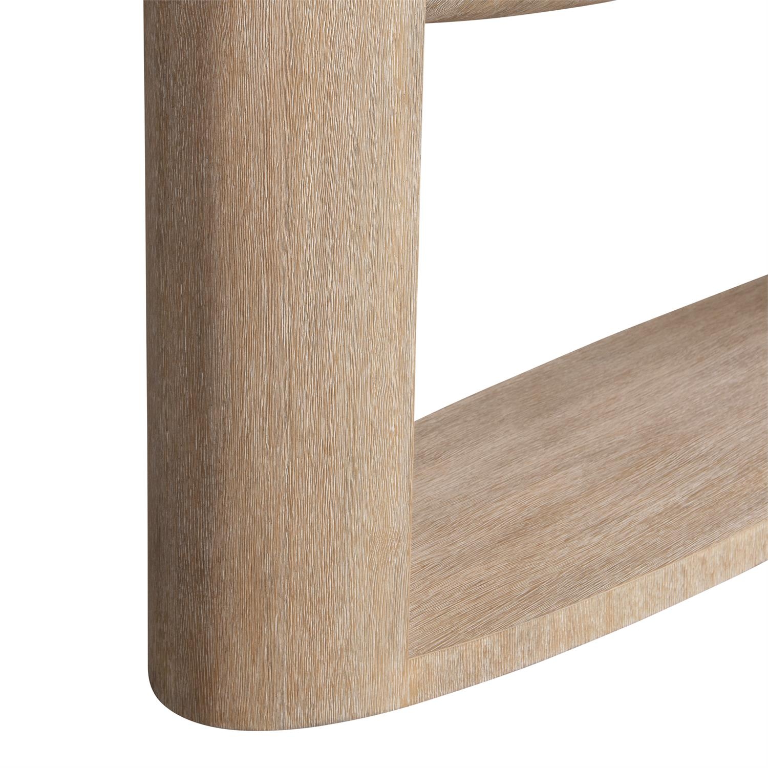 Bernhardt Loggia Loggia Travertine-Top Oval Console Table