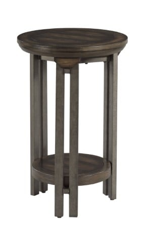 Transitional Chairside Table with Lower Shelf