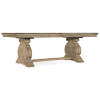 Traditional Rectangle Dining Table with Leaves