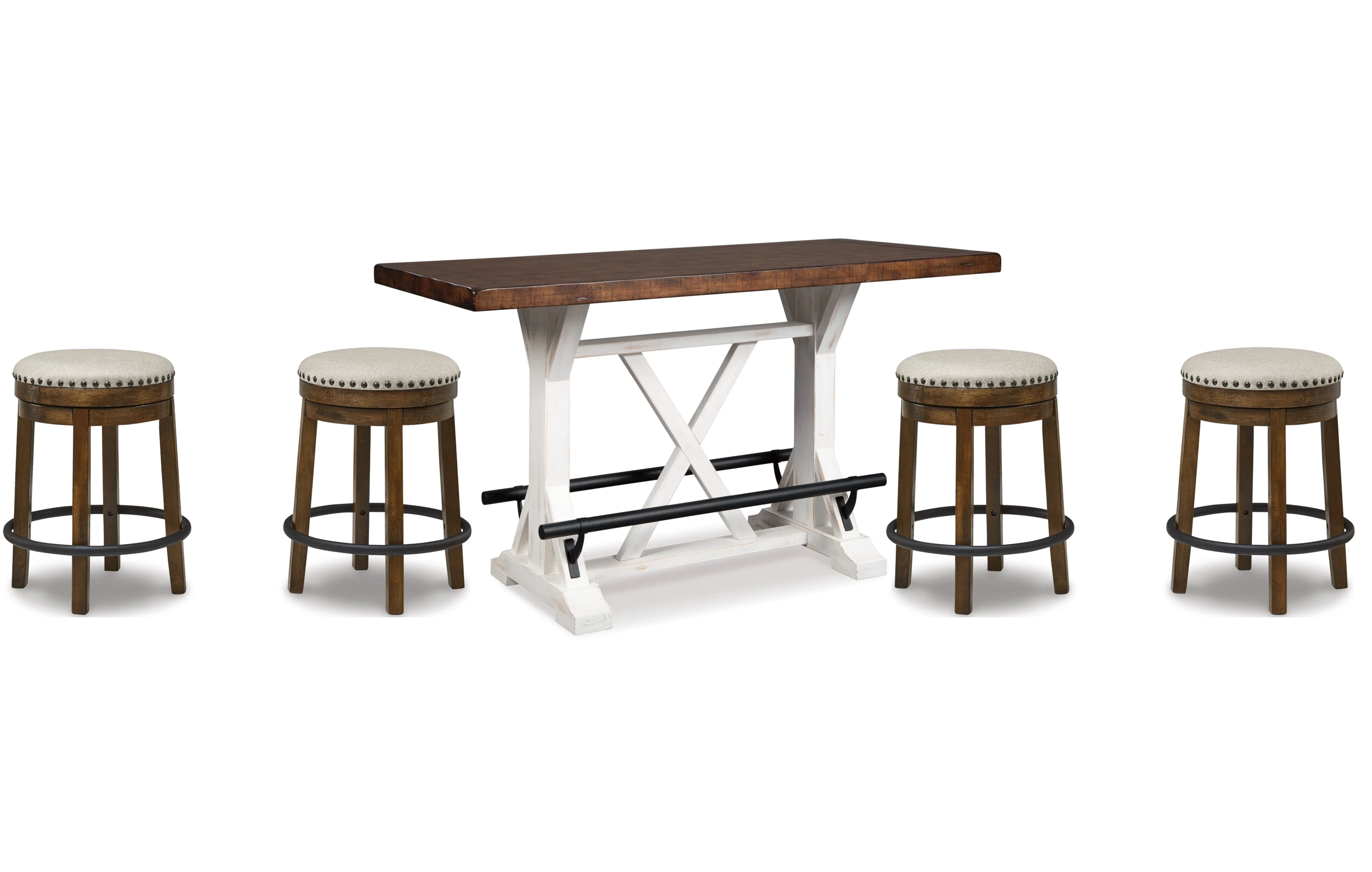 Signature Design by Ashley Valebeck D546D8 Counter Height Table and 4 ...