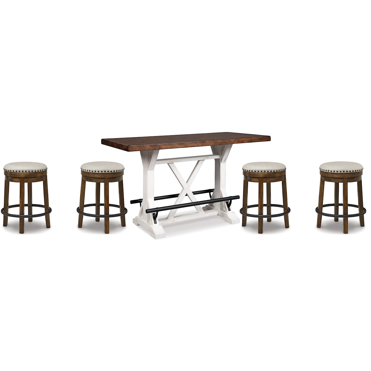 Signature Design by Ashley Valebeck Table and 4 Stools