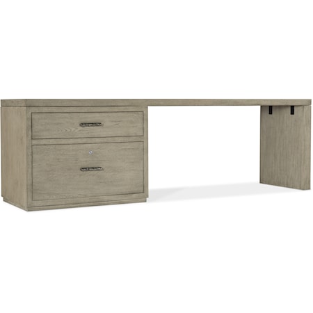 Casual Office Storage Desk with Lateral File Cabinet