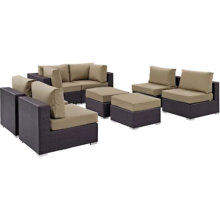 Outdoor 8 Piece Sectional Set