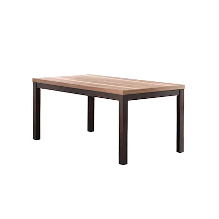 Transitional 66" Two-Tone Leg Table