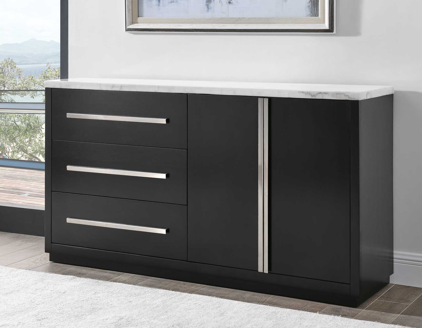 White Marble Top Server