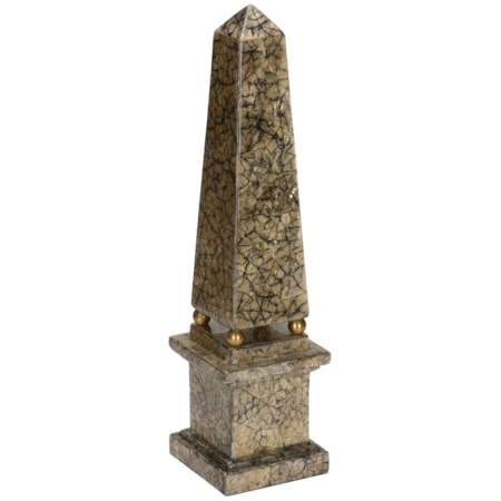 Gold Tortoise Capiz Obelisk (Med)