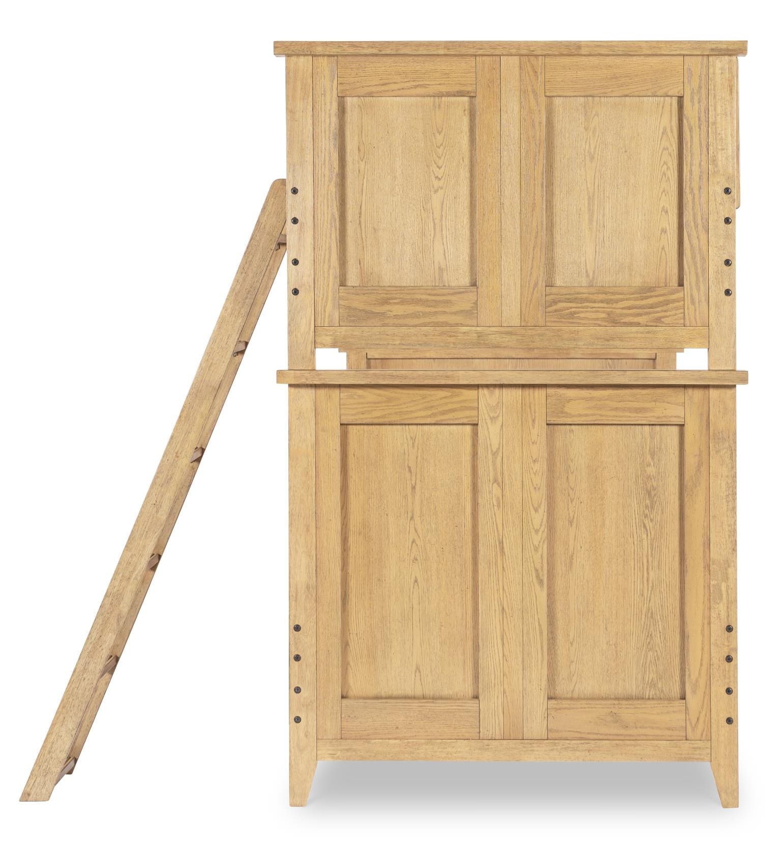 Twin over Twin Bunk End - Natural Hickory