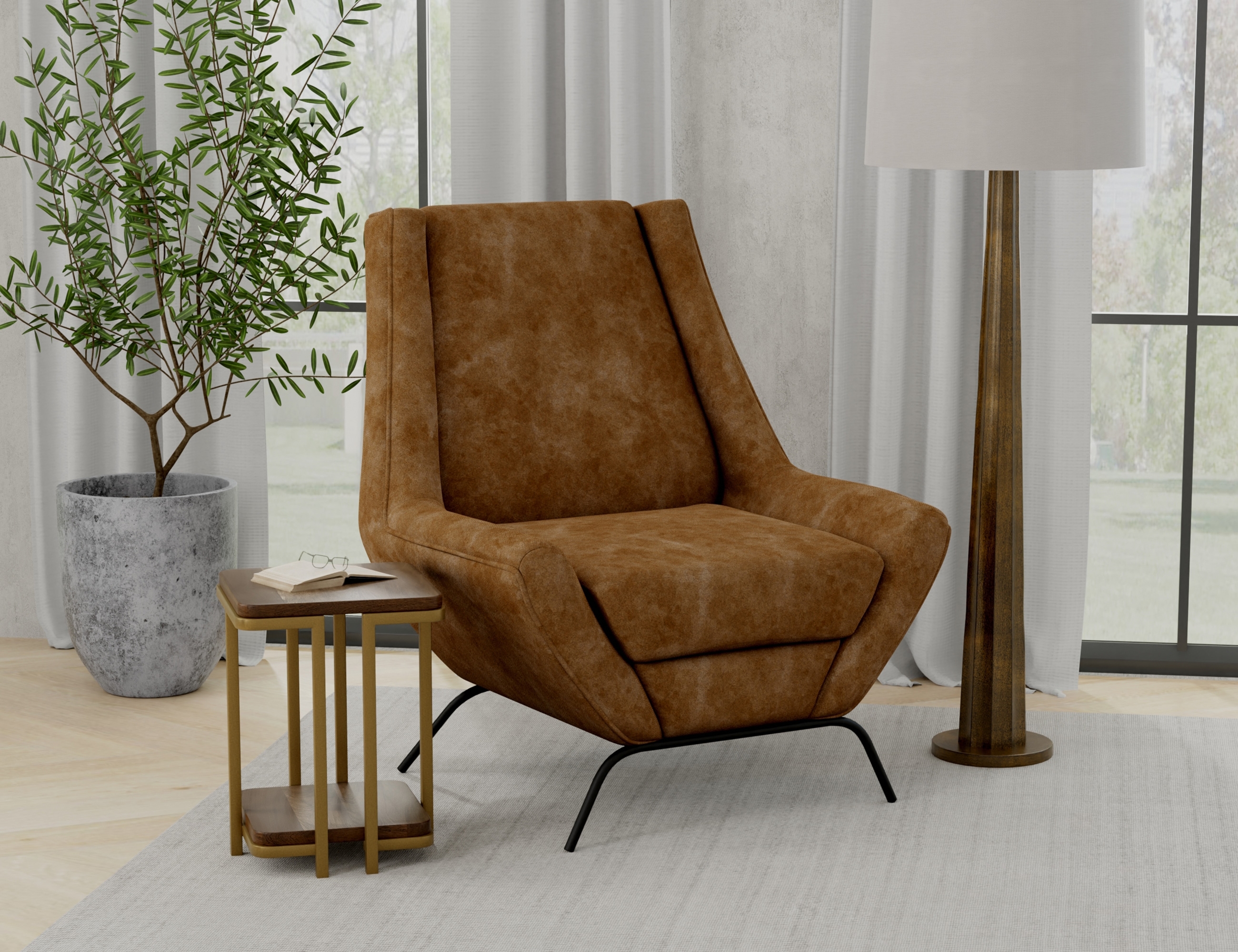 International Furniture Direct Tyne Upholstered Accent Chair