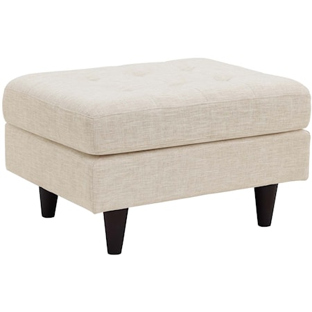 Empress Contemporary Upholstered Accent Ottoman - Beige