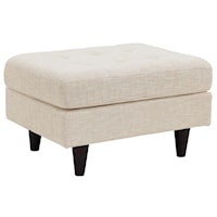 Empress Contemporary Upholstered Accent Ottoman - Beige