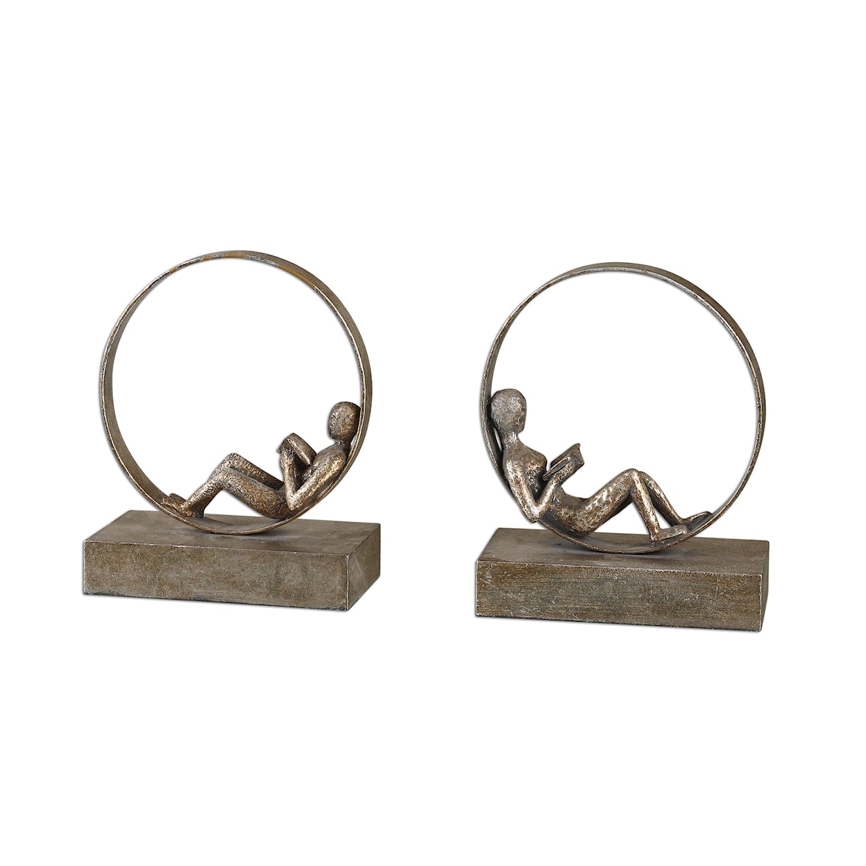 Uttermost Accessories Lounging Reader Bookends Set of 2