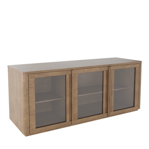 Contemporary Glass-Door Media Unit