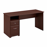 Cabot 60W Computer Desk with Drawers in Harvest Cherry