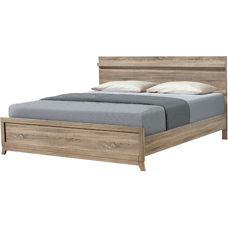 Tilston Rustic Contemporary Panel Bed - King