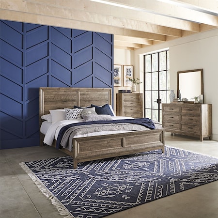 Casual King Panel Bedroom Group