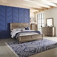 Casual California King Panel Bedroom Group