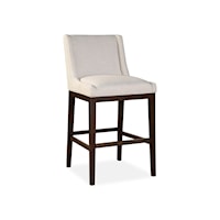 Transitional Bar Stool with Low Back