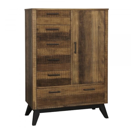 Rustic 6-Drawer Chifferobe