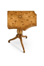 Jonathan Charles JC Traditional Finely Inlaid Lamp Table with Nine Sided Top