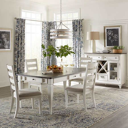 Transitional 5-Piece Dining Set