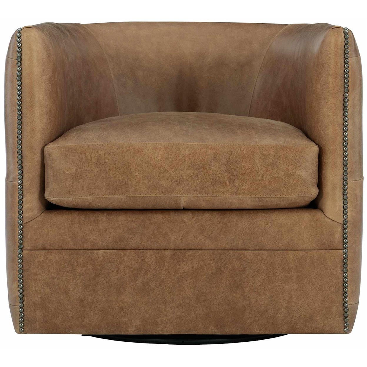 Bernhardt Upholstered Accents Palazzo Leather Swivel Chair