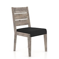 Customizable Side Chair with Ladder Back & Upholstered Seat