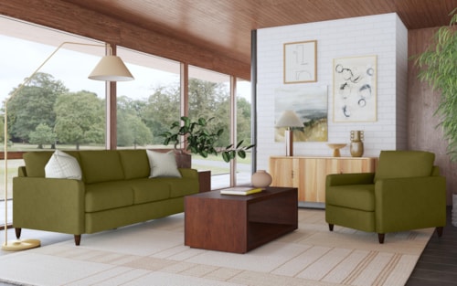 Contemporary 2-Piece Living Room Set