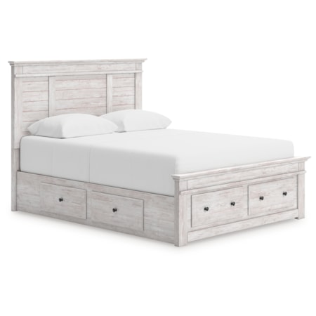Queen Panel Storage Bed