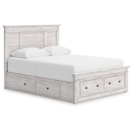 Queen Panel Storage Bed