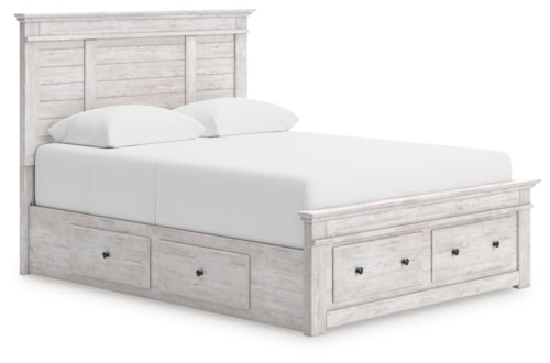 Queen Panel Storage Bed