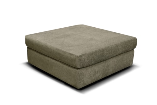 Casual Large Square Ottoman with Casters