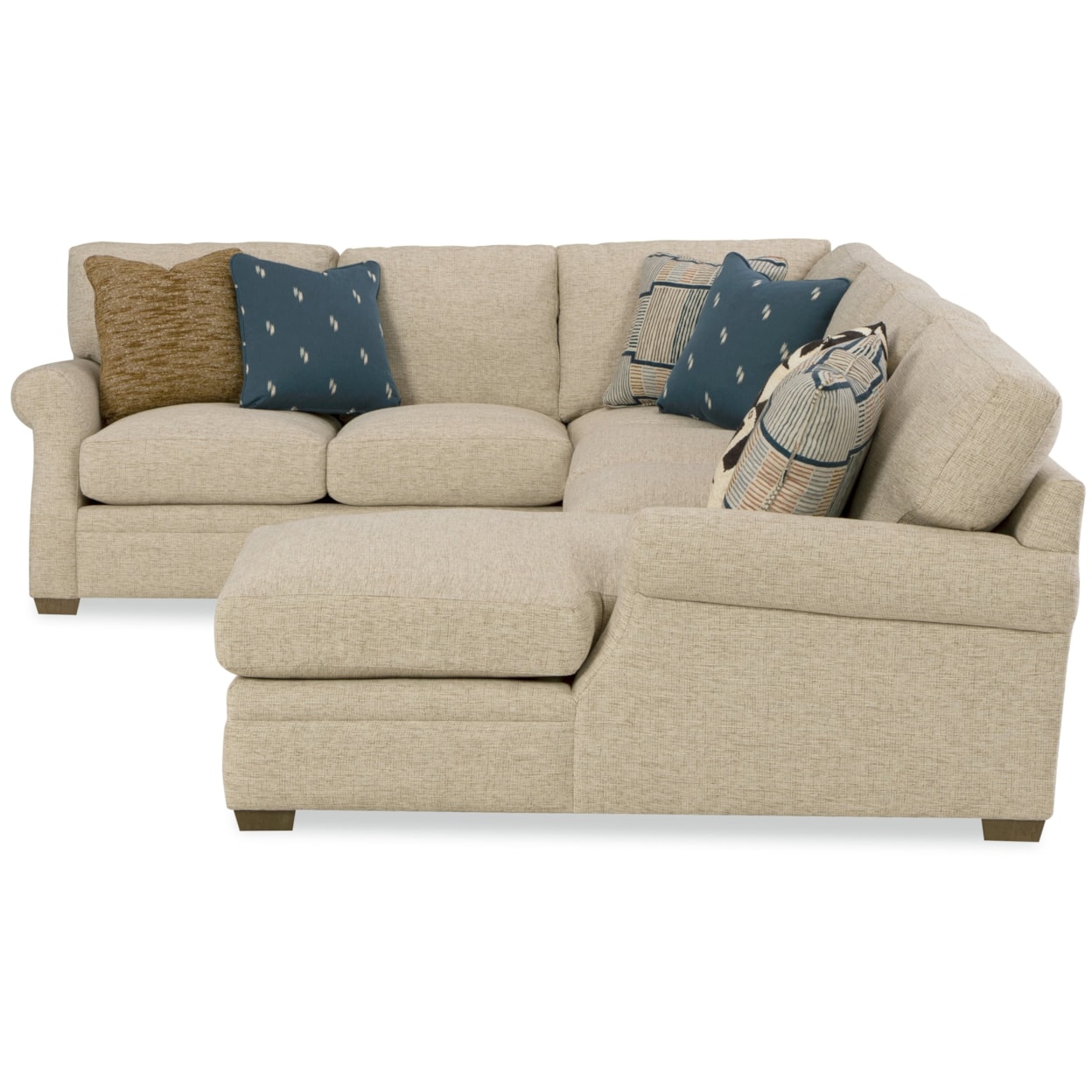 Hickorycraft 723650BD Sectional with RAF Chaise