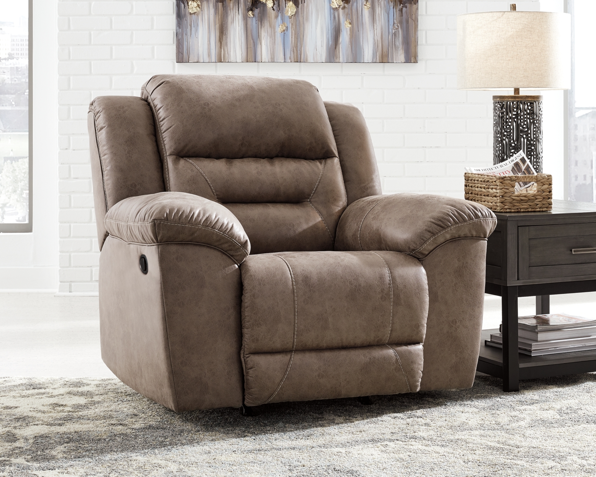 Signature Design by Ashley Stoneland Power Reclining Sofa And Manual Recliner
